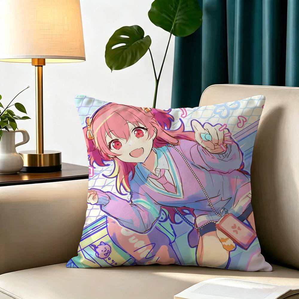 M-Momoi Airi Pillow Case Square Double-Sided Sofa Cushion Cover Bedroom Bedside Pillow