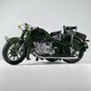 1/10 Ural M72 USSR Sidecar Motorcycle Alloy Diecast Model Motorcycle Sound & Light Pull Back Home Trendy Toys Ornaments Present
