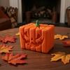Halloween Desk Ornament 3D Printed Pumpkin Fidget Toy, Spooky Anxiety Textured Relief Sensory Toy for Stress Relief, Party Supplies Folding