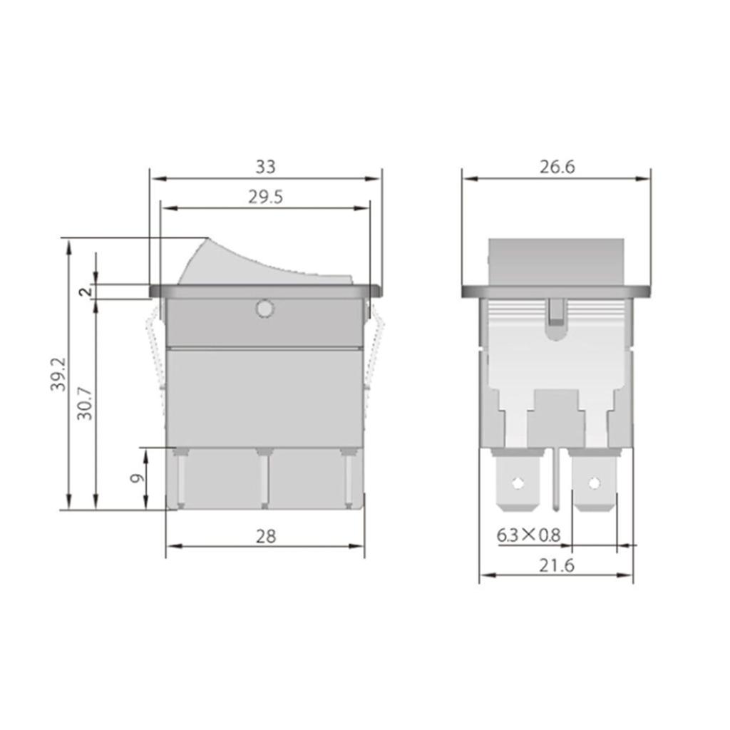 PA66 Switches 4 Pin Boats Shape Switches Push Button Switches Simple Installation for Electric Welding & Household