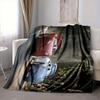 1Pc Cars Adventure Flannel Blanket, Soft And Comfortable, Casual Warm, Camping Travel, Christmas, Halloween Xmas Gift S1962