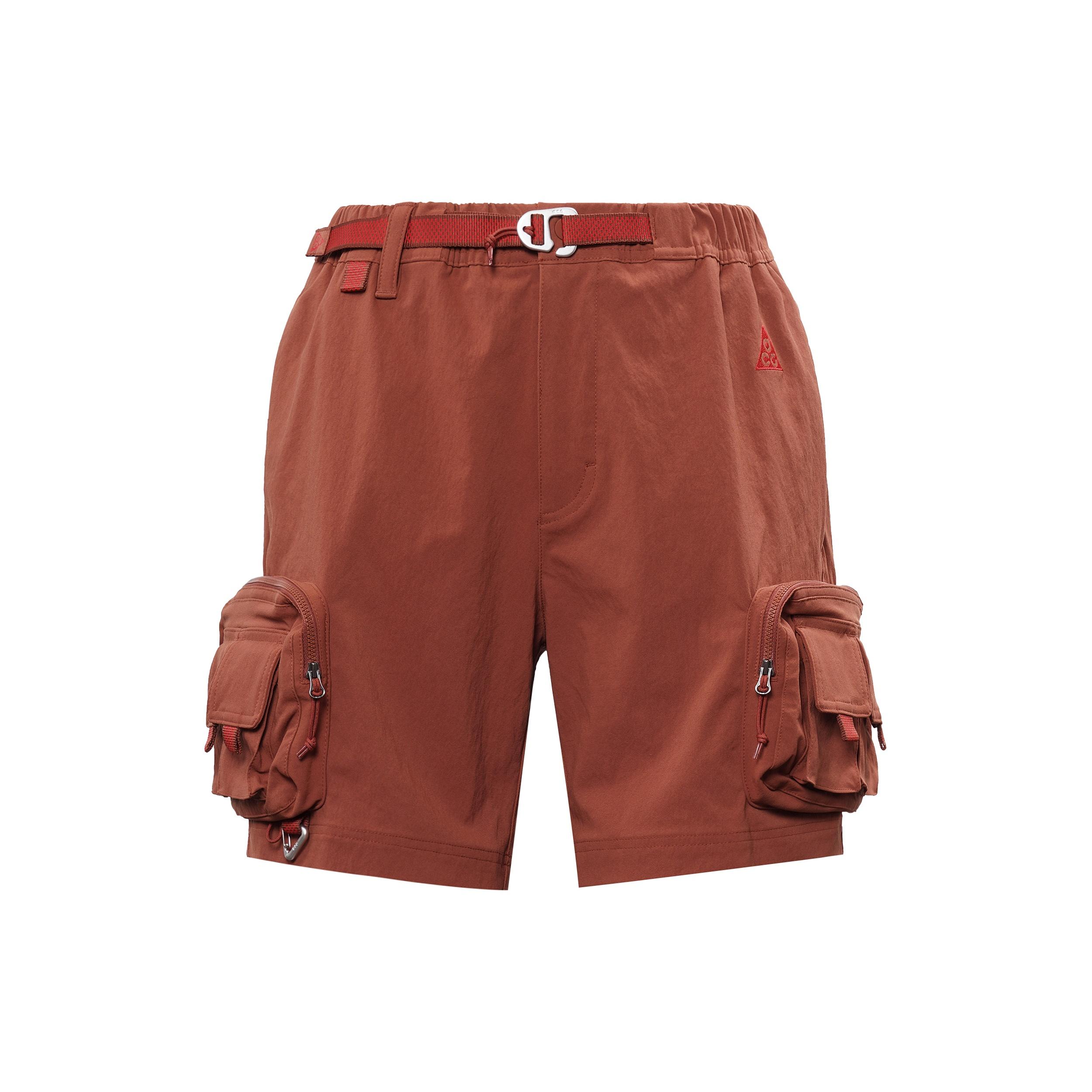 Nike ACG Embroidered Logo Lacing waterproof Multiple Pockets Shorts Red Men s DH8348-670 XS