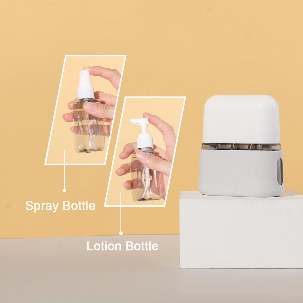 4 In 1 50ml Travel Bottle Set Combination Shampoo Shower Gel Hand Wash Lotion Spray Empty Bottle Travel Kit Accessories