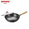 Oumeida Echter Gusseisen-Wok aus Edelstahl, 30 cm