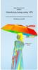8-Rib Manual Buckle Safety Umbrella with Pink Edges, UV Protection, 3-Fold, for Female Students