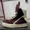 Ro Sneakers Wine Red Horsehair High Top Shoe Leather Boot Men Shoes ZIP Women Casual Sneaker Luxury Horse Hair Ankle Boots