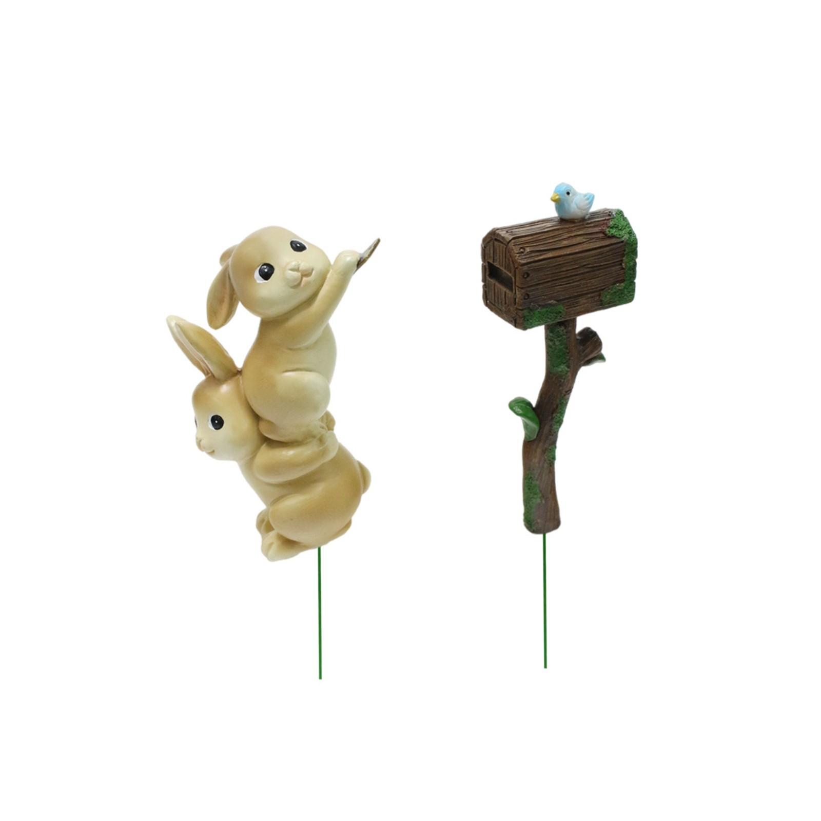 

Украшения из 2 шт. смолы, вставные, для сада, двора, горшки, пасхальные украшения для бонсай One Size