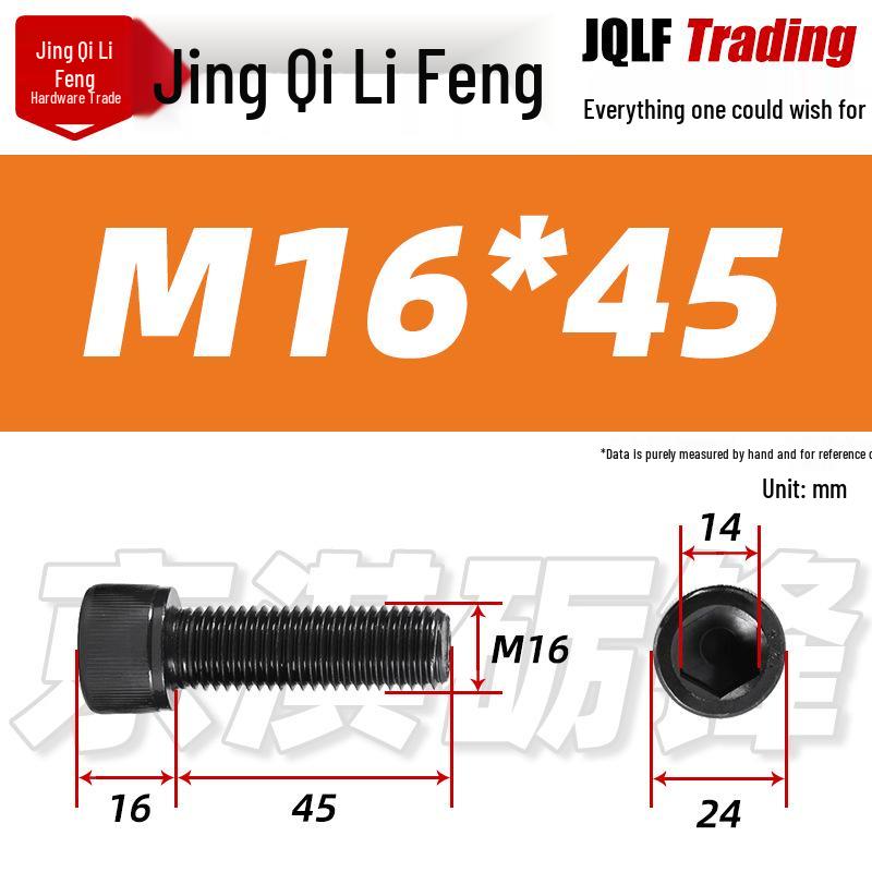 M6-M24 High-Strength Black Hex Socket Reverse Thread Cap Screw