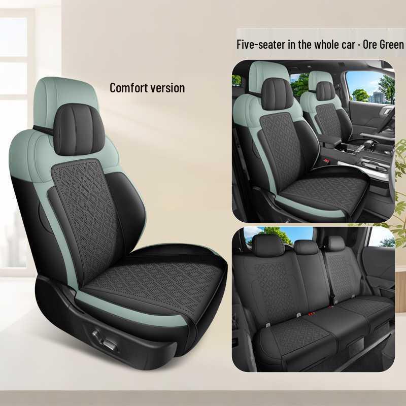 Equation Leopard Titanium Seat Covers: Full Coverage, Breathable, Universal, 2025 Model, Four Seasons, 7-Seater.
