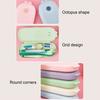 Stationery Pen Box Bunny Shape Design Sealed Snap Closure Large Capacity Pencil Case Food-Grade Silicone Soft Silicone Pen Holder School Supplies