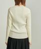 ROPE PICNIC Scallop Neck Rib Knit Pullover Black Maine Size 38 Women's BIOGRACE(R) Sweater, (01),