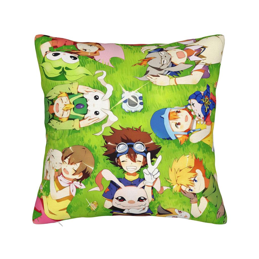 Digimons Cartoon Square Pillow Case Cushion Covers Fashion Polyester Decor Pillowcase For Home 40X40Cm