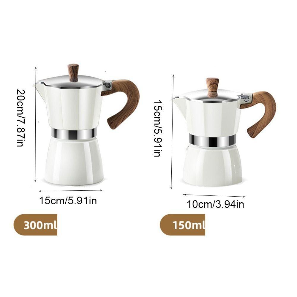 150ml/300ml Aluminum Moka Pot Octagonal Brewing Coffee Pot Vintage Coffee Percolator  Home