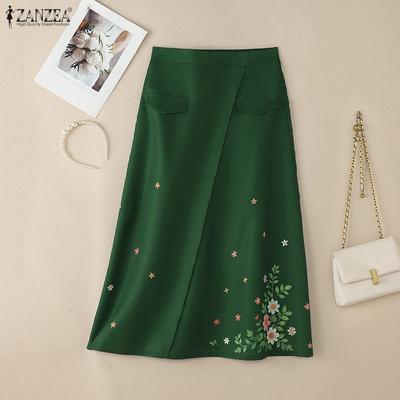 Womens Summer Casual Floral Print Loose Skirts