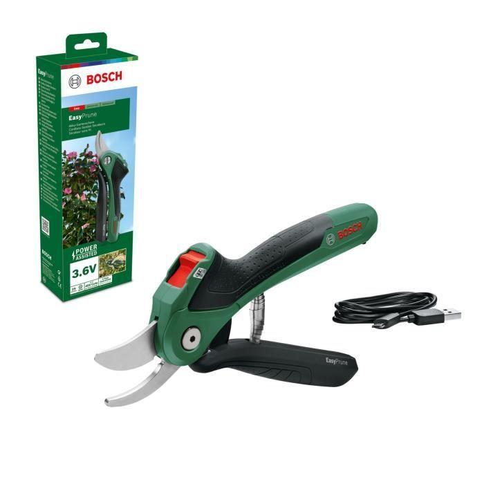 Sécateur sans fil Bosch - EasyPrune Bosch (450 coupes par charge de batterie, coupe jusqu'a 25 mm)