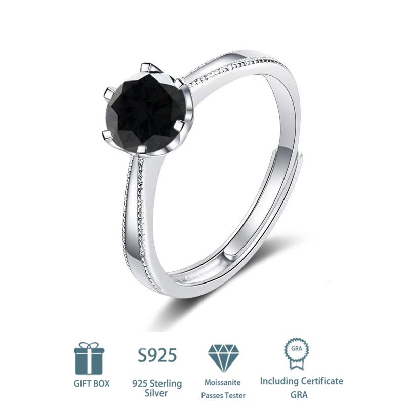 Tancise Classic 925 Sterling Silver 7A Zircon Moissanite Ring for Ladies Jewelry Women Wedding Party Gifts