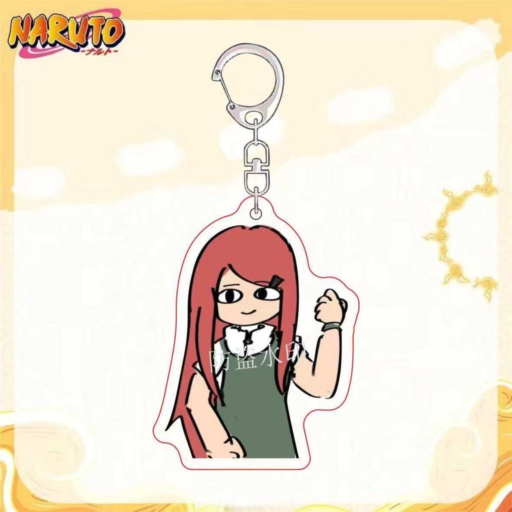 Anime Naruto Acrylic Keychain Accessaries Uzumaki Naruto Cartoon Keyring