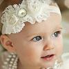 Baby Infant Toddler Girl Rhinestone Faux Pearl Flower Headband Hair Band Headdress for Daily Wear