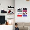6Pcs Clear Floating Sneaker Shelves Wall Mounted Shoe Display Stand Transparent Shoe Racks For Bedroom Living Room