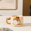 Cute Creative Cartoon Style Capybara Ceramic Cup Endearing Single Mug Student Children Birthday Gift Adorable Guinea Pig Cup