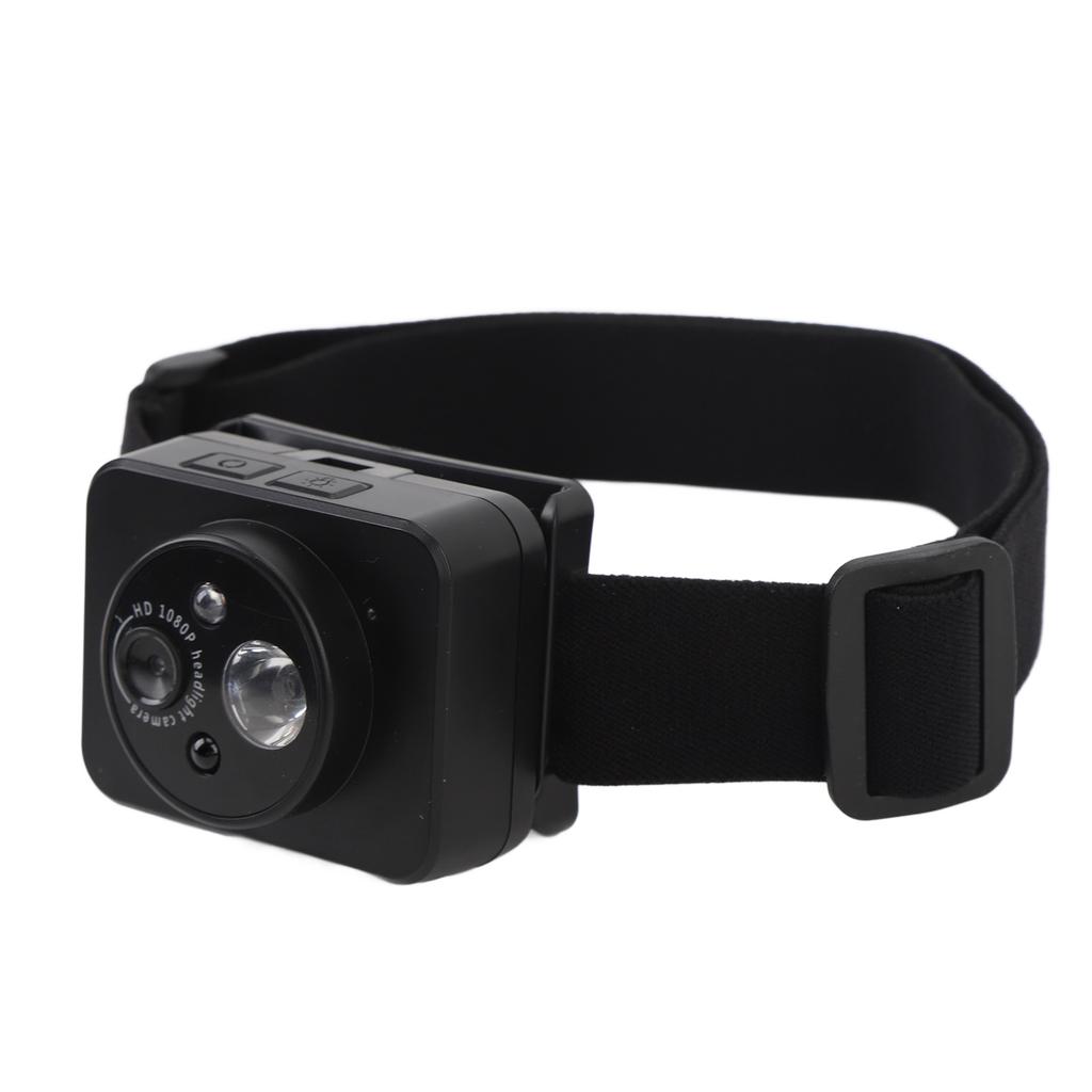 Head Mounted Action Camera 2MP 1080P 45 Degree Adjustable Intelligent Sensing LED Headlamp Head Mounted Wearable Body