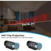 LED Projection Alarm Clock with 180° Projector 4 Brightness Levels 12/24H Format Ceiling Display and Temperature Function