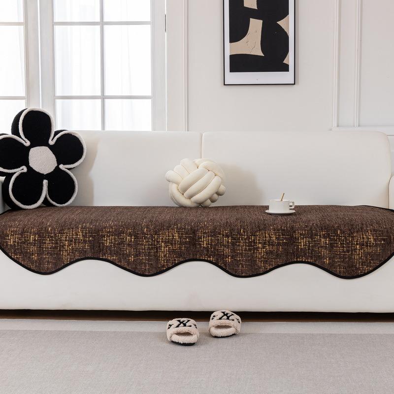 Irregular Shaped Chenille Sofa Cushion for All Seasons New Anti-slip Cushion Sofa Cover Cover Cloth