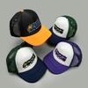 Color Block Buchstaben Stickerei Baseballkappen Neu Unisex Hip Hop Atmungsaktives Mesh Sonnenschutz Amerikanischer Stil Vielseitig Trucker Caps