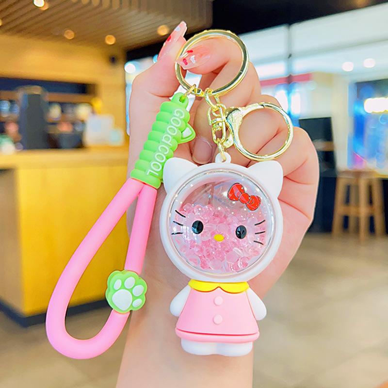Cute Cartoon Cat Scented Bead Keychain Long Lasting Fragrance Backpack Charm Creative Small Gift Pendant