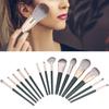 14Pcs Makeup Brush Set Dark Green Beginner Cosmetic Powder Blusher Eyeshadow Blending Tool