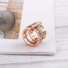 Roman Numeral Rhinestone Jewelry Stainless Steel Girl Pattern Charm Ring Ladies Mom Holiday Gift Size6-9