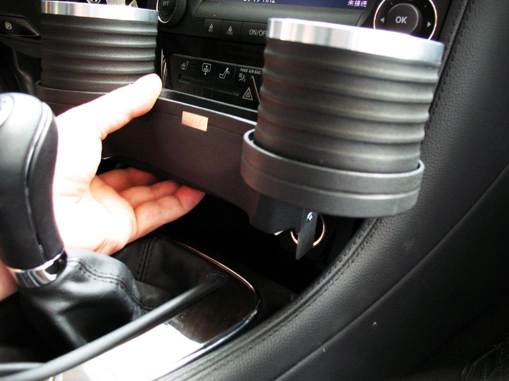 ALCABO Drink Pocket Black Cup for and Drive & Holder, (AL-M302B) Mercedes-Benz E-Class (W211/S211) CLS-Class (C219) Right-Hand Drive/Left-Hand