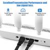 5-Meter Black Cat6 Flat Cable - High-Speed Data Cable for Home Gigabit Network Connections