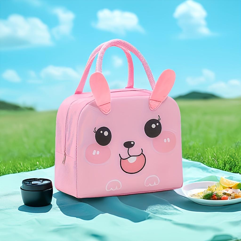 1pc Portable Cartoon Animal Pattern Design Insulated, Portable Fashionable Handbag, Suitable for School, Work and Travel
