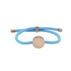 Adjustable Handmade Braided Bracelet With Engravable Round Charm Titanium Steel Unisex Couple Jewelry