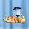 Resin Animal Garden Lights Solar Lights Waterproof Garden Decorative Hanging Lamp Outdoor Lights for Patio Balcony Yard Ornament
