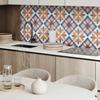 Selbstklebende Vinyl-Fliesenverkleidung Geometrisches Blumenmuster 9x30x30 cm