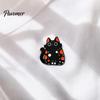 Cat Hat Badge Cartoon Alloy Brooch Pin, Mini Enamel Animal Shape Ornament Clothing Jewelry Accessory for Women Men Decoration Pin