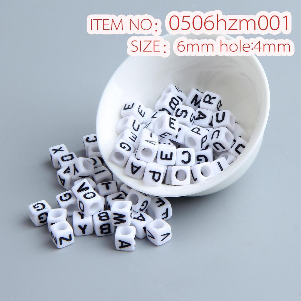 10g Pack of Flat Acrylic Alphabet Beads for DIY Children's Beading and Jewelry Keychain Accessories