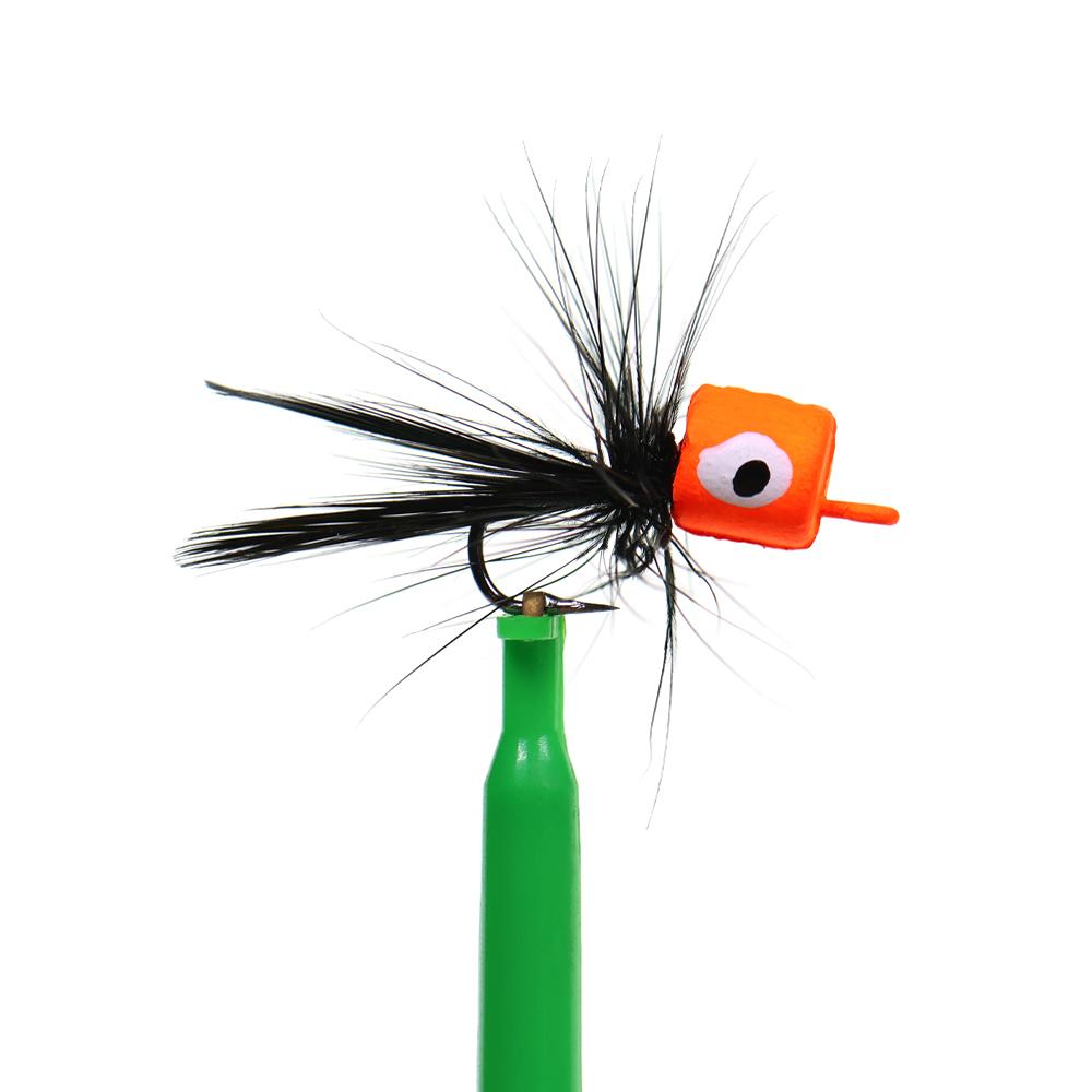 #10 Foam Popper Flies Fly Fishing Lures, Floating Topwater Dry Flies Bugs for Bass Trout Panfish Sunfish Saltwater Freshwater Bait Tackle