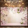 Soft pink cherry blossom photography background fabric with light cherry blossom patterns - Valentine's Day, parties