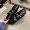 Fashion Designer Spring Women Mary Jane Shoes Fashion Square Toe Ladies Comfort Soft Sole Flats Women's Belt buckle Ballerinas Shoes