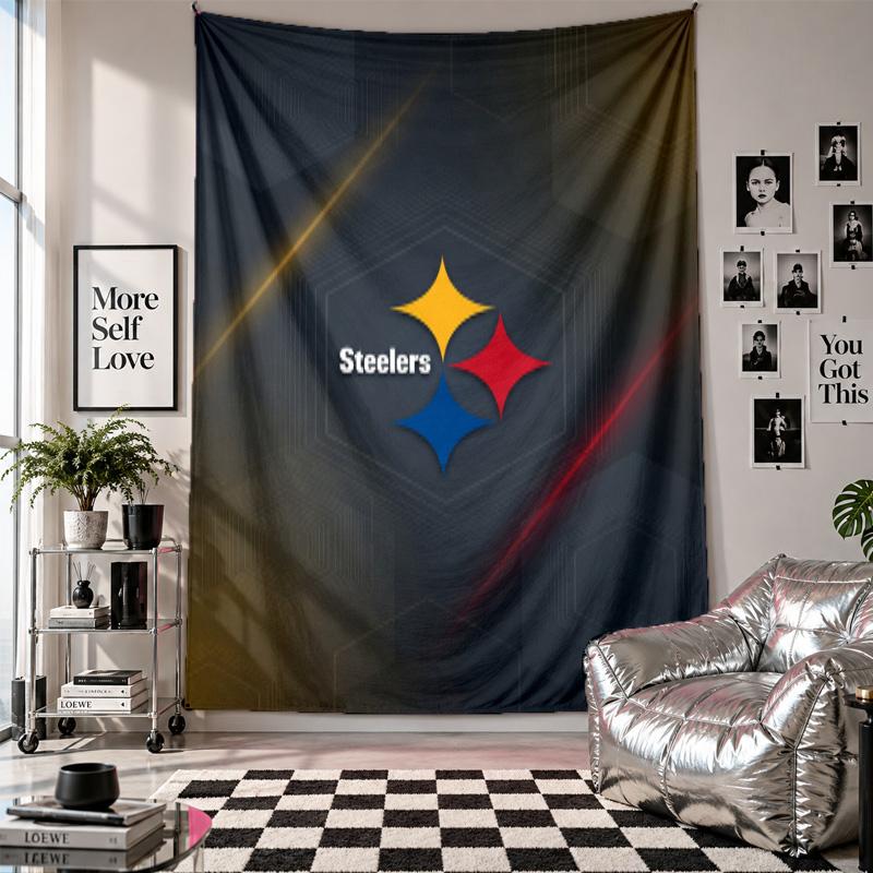 Pittsburgh Steelers Wall Tapestry Home Decor Wall Hanging Cloth for Bedroom Living Room Background