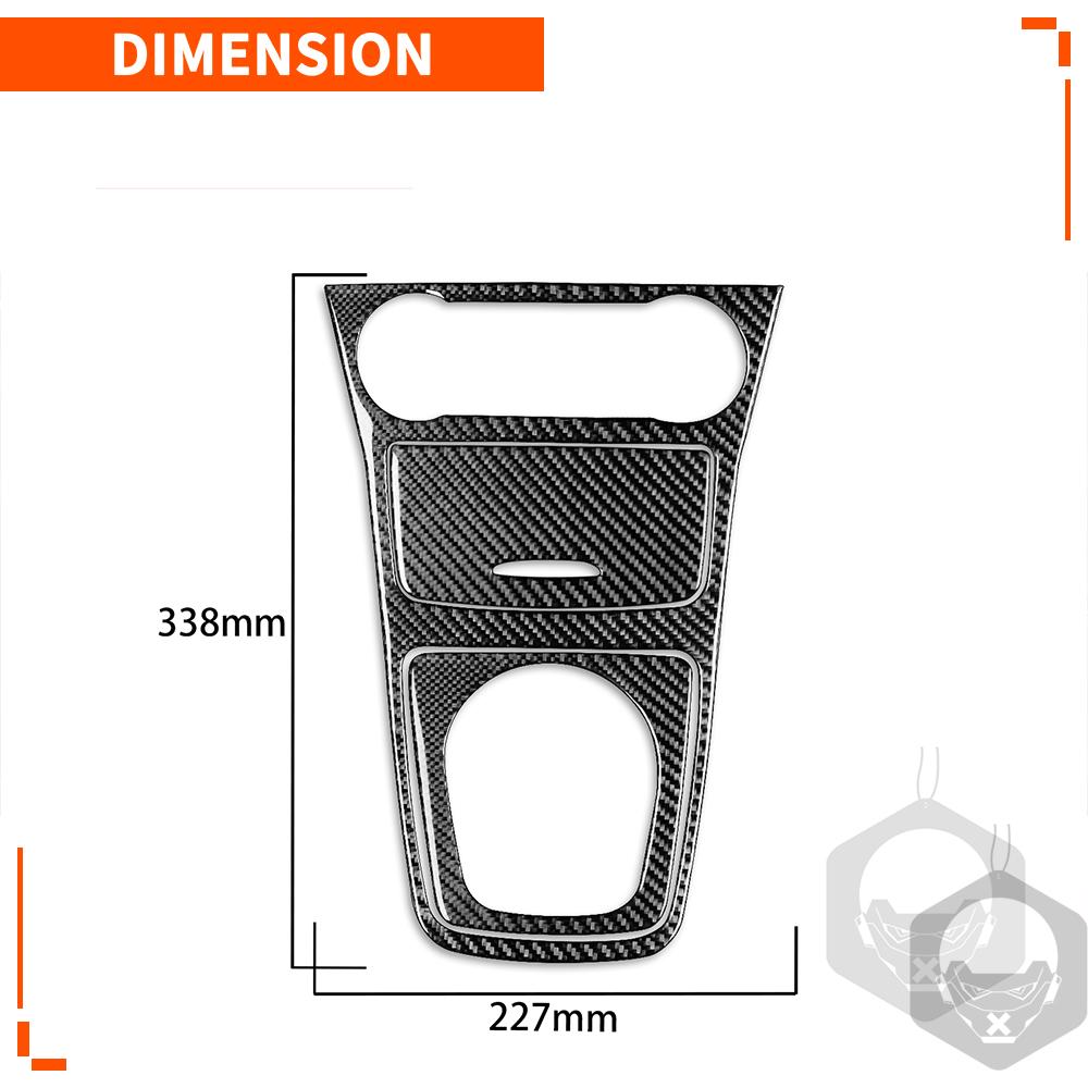 For Mercedes-Benz CLA C117 2014-2018 GLA X156 2015- Car Lighter Lid Central Cup Holder Cover Trim Carbon