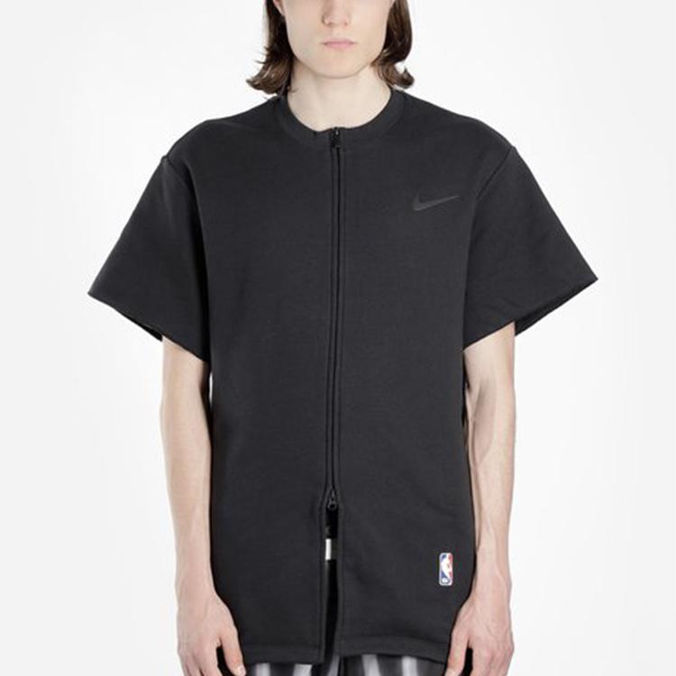 Nike X Fear Of God Essentials Collaboration Zip Training Tee Men Tops Black AR0629-010