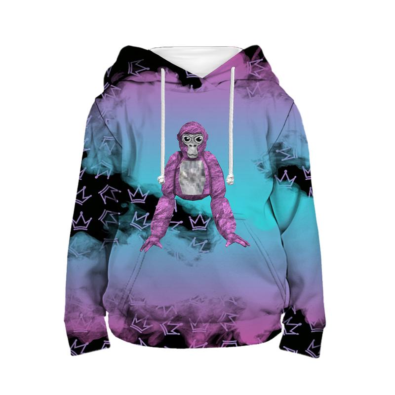 Gorilla Tag Monke Sweatshirts Autumn Baby Kids Tops Monkey Casual Sports Long Sleeve Clothing Sports Kids Boy Girl Toddler Hoodies