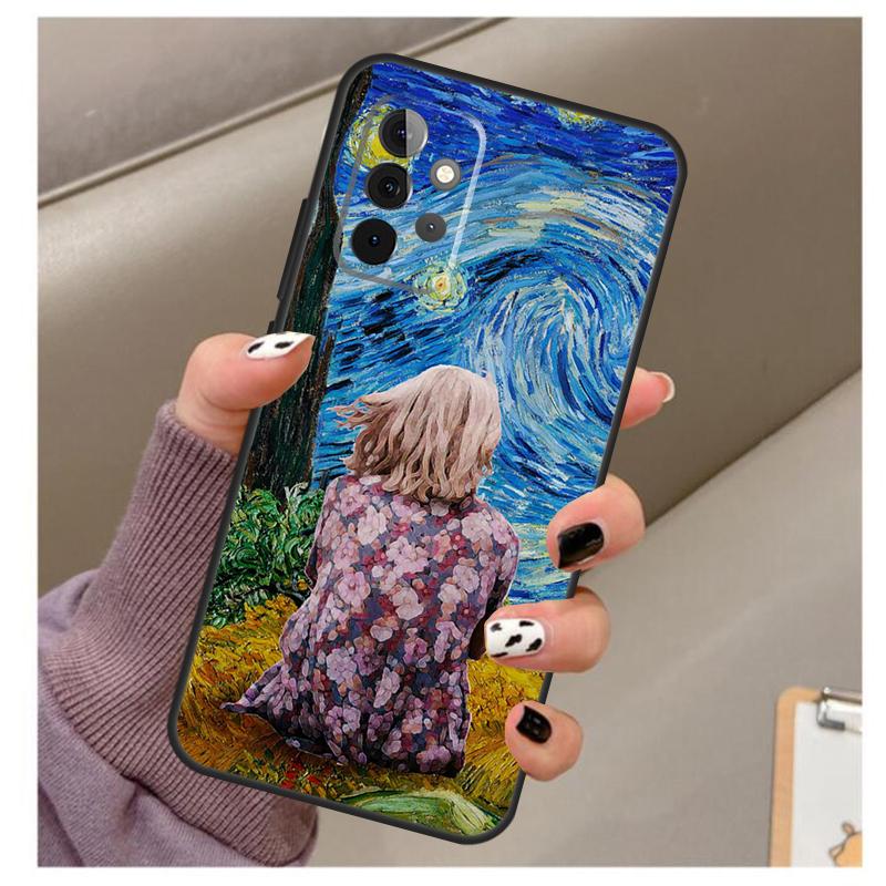 Paintings Starry Night Van Gogh Case For Samsung Galaxy A35 A55 A15 A32 A12 A22 A52 A06 A54 A34 A14 A56 A36 A26 A16 A13 A53