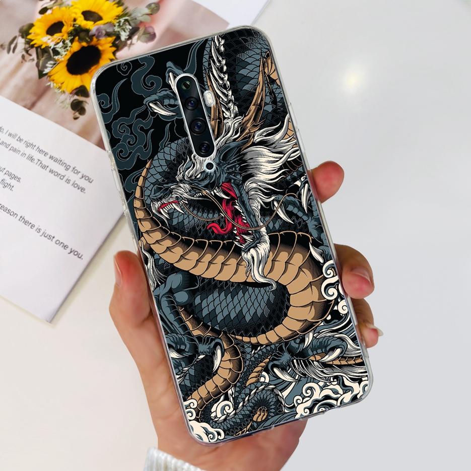 For Oppo Reno 2 2F 2Z Case Luxury Painted Cover Clear Silicone Phone Case For Oppo Reno2 F Reno 2Z Reno2 Reno2F Reno2Z Soft Bags