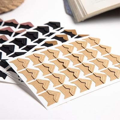 Retro Accessories Kraft Paper Photo Albums Frame Corner Stickers DIY Decoration Scrapbooking
