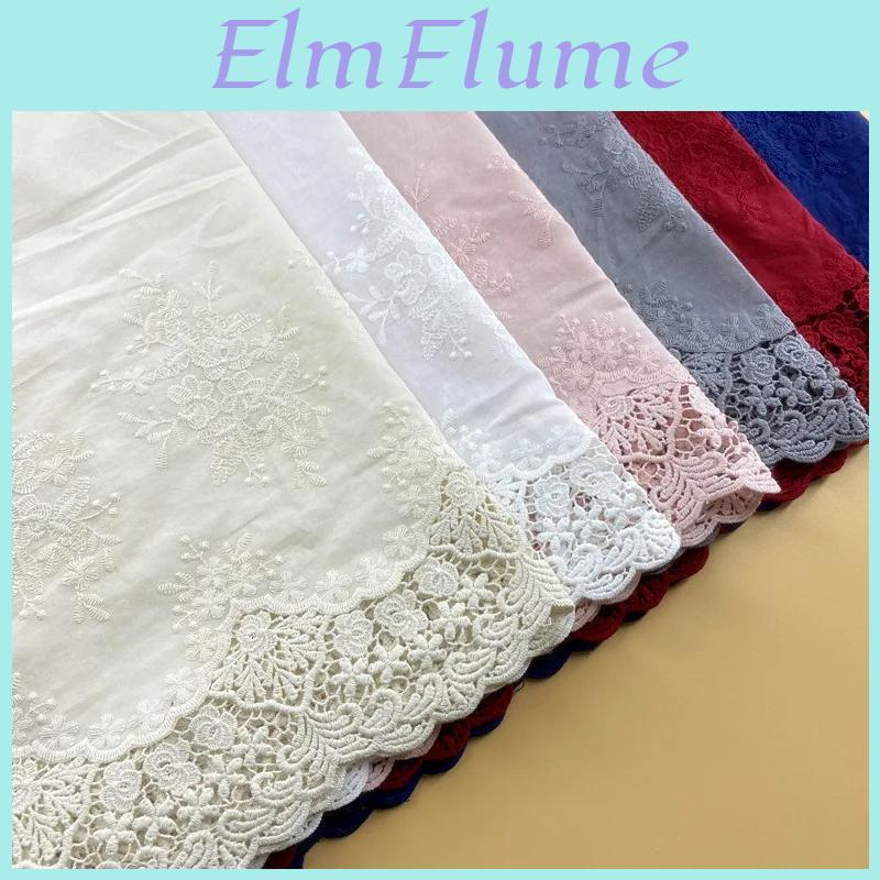 Wide 1meterlot Top 36cm Quality Off White Beigedeep Bluewine Red Cotton Cloth Embroidery Lace Handmade Home Textile Accessories